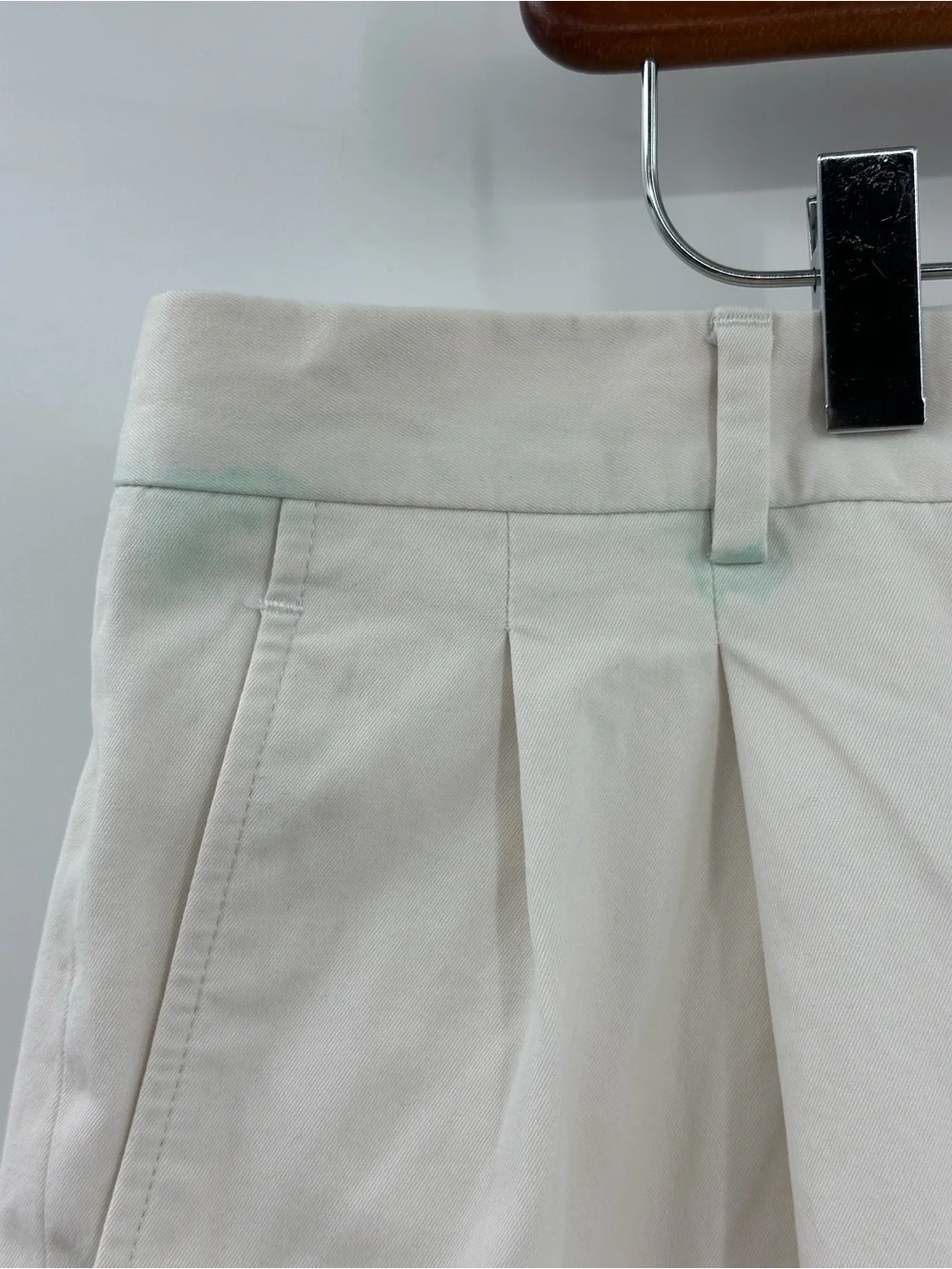 J. Crew Cream Pleated Chinos